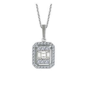 İf Pırlanta 0.35 ct Pırlanta Baget Kolye