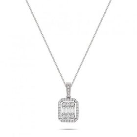 İf Pırlanta 0.35 ct Pırlanta Baget Kolye