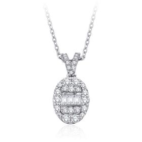 İf Pırlanta 0.40 ct Pırlanta Baget Kolye