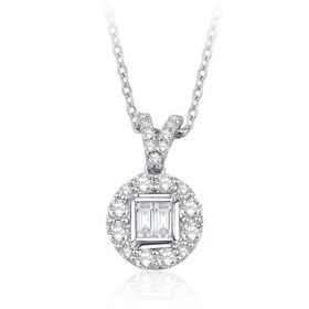 İf Pırlanta 0.40 ct Pırlanta Baget Kolye