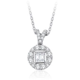 İf Pırlanta 0.40 ct Pırlanta Baget Kolye