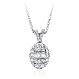 İf Pırlanta 0.40 ct Pırlanta Baget Kolye