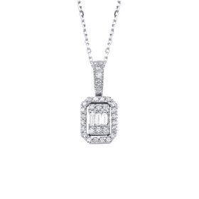 İf Pırlanta 0.40 ct Pırlanta Baget Kolye
