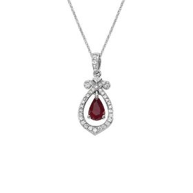 İf Pırlanta 0.44 ct Pırlanta Yakut Kolye