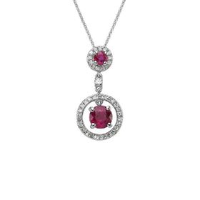 İf Pırlanta 0.44 ct Pırlanta Yakut Kolye