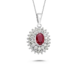 İf Pırlanta 0.44 ct Pırlanta Yakut Kolye