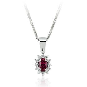 İf Pırlanta 0.44 ct Pırlanta Yakut Kolye