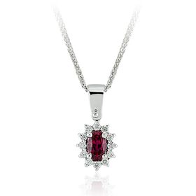 İf Pırlanta 0.44 ct Pırlanta Yakut Kolye