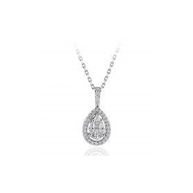 İf Pırlanta 0.45 ct Pırlanta Baget Kolye