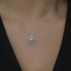 İf Pırlanta 0.45 ct Pırlanta Baget Kolye