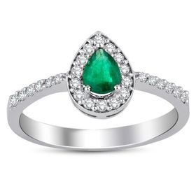 İf Pırlanta 0.45 ct Pırlanta Zümrüt Yüzük
