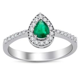 İf Pırlanta 0.45 ct Pırlanta Zümrüt Yüzük