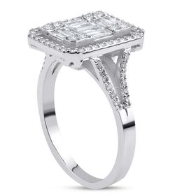 İf Pırlanta 0.70 ct Pırlanta Baget Yüzük