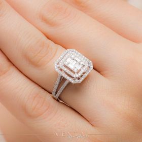İf Pırlanta 0.70 ct Pırlanta Baget Yüzük