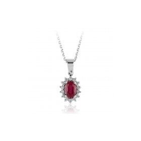 İf Pırlanta 0.79 ct Pırlanta Yakut Kolye