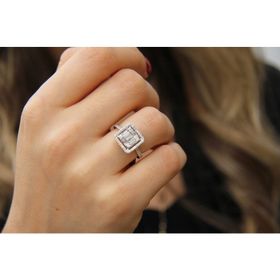 İf Pırlanta 0.80 ct Pırlanta Baget Yüzük