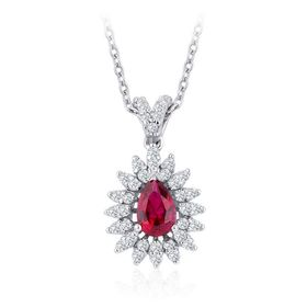 İf Pırlanta 0.84 ct Pırlanta Yakut Kolye