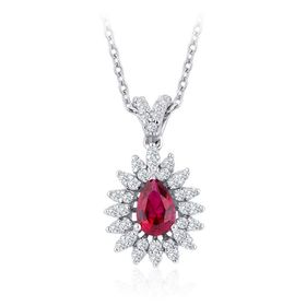 İf Pırlanta 0.84 ct Pırlanta Yakut Kolye