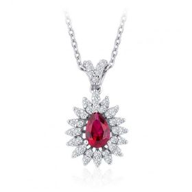 İf Pırlanta 0.84 ct Pırlanta Yakut Kolye