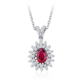 İf Pırlanta 0.84 ct Pırlanta Yakut Kolye