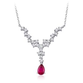 İf Pırlanta 0.95 ct Pırlanta Yakut Kolye