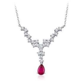 İf Pırlanta 0.95 ct Pırlanta Yakut Kolye