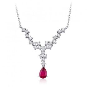 İf Pırlanta 0.95 ct Pırlanta Yakut Kolye