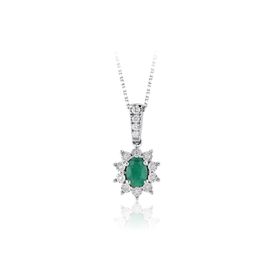 İf Pırlanta 0.96 ct Pırlanta Zümrüt Kolye