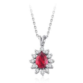 İf Pırlanta 1.05 ct Pırlanta Yakut Kolye