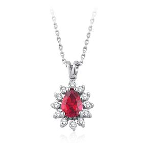 İf Pırlanta 1.05 ct Pırlanta Yakut Kolye