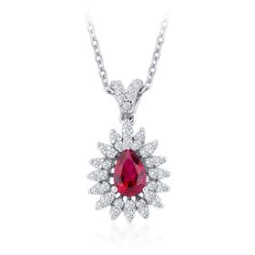 İf Pırlanta 1.05 ct Pırlanta Yakut Kolye