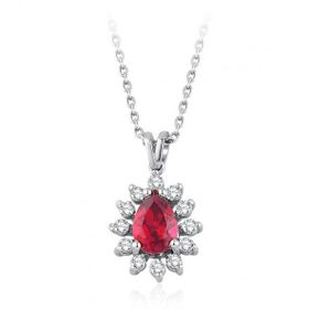 İf Pırlanta 1.05 ct Pırlanta Yakut Kolye