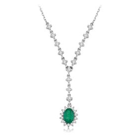 İf Pırlanta 1.10 ct Pırlanta Zümrüt Kolye