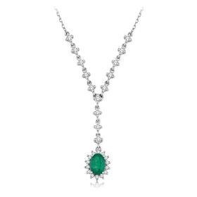 İf Pırlanta 1.10 ct Pırlanta Zümrüt Kolye