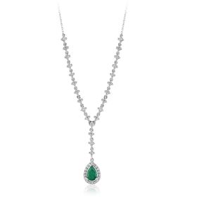 İf Pırlanta 1.12 ct Pırlanta Zümrüt Kolye