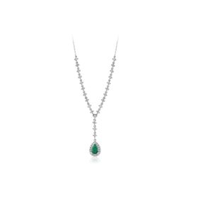 İf Pırlanta 1.12 ct Pırlanta Zümrüt Kolye