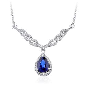 İf Pırlanta 1.15 ct Pırlanta Safir Kolye