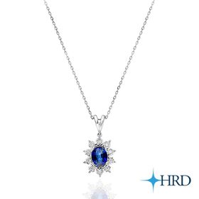 İf Pırlanta 1.15 ct Pırlanta Safir Kolye