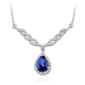 İf Pırlanta 1.15 ct Pırlanta Safir Kolye