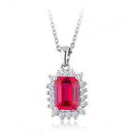 İf Pırlanta 1.67 ct Pırlanta Yakut Kolye