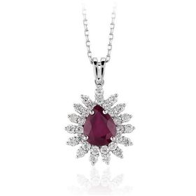 İf Pırlanta 3.12 ct Pırlanta Yakut Kolye