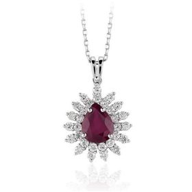 İf Pırlanta 3.12 ct Pırlanta Yakut Kolye