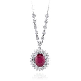 İf Pırlanta 3.62 ct Pırlanta Yakut Kolye