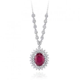 İf Pırlanta 3.62 ct Pırlanta Yakut Kolye