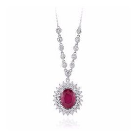 İf Pırlanta 3.62 ct Pırlanta Yakut Kolye