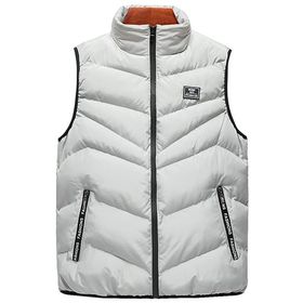 IFIKK Gilets Gri Kapitone Puffer Erkek Ceket