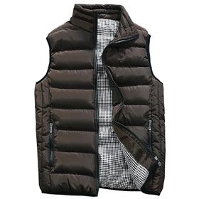 IFIKK Gilets Kahve Kapitone Puffer Erkek Ceket