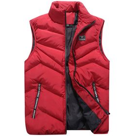 IFIKK Gilets Kırmızı Kapitone Puffer Erkek Ceket