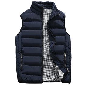 IFIKK Gilets Koyu Mavi Kapitone Puffer Erkek Ceket