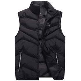IFIKK Gilets Siyah Kapitone Puffer Erkek Ceket